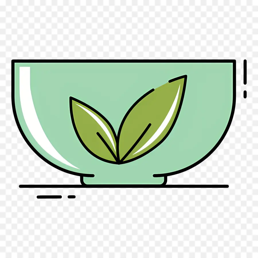 Symbole Végétarien，Feuilles Dans Un Bol PNG