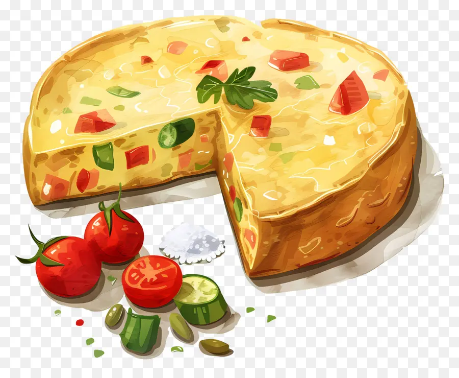 Omelette Espagnole，Quiche Aux Légumes PNG