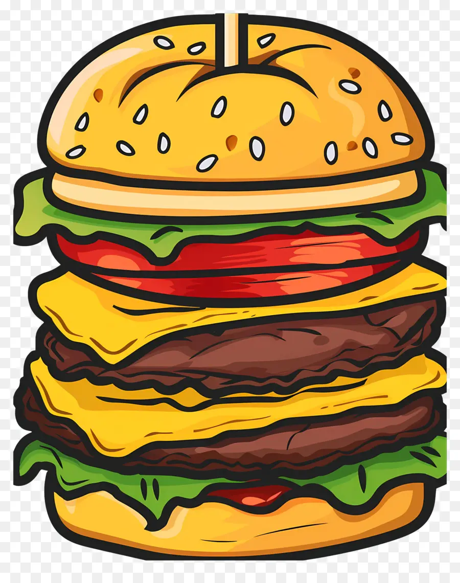 Burger Juteux，Burger Avec Des Couches PNG