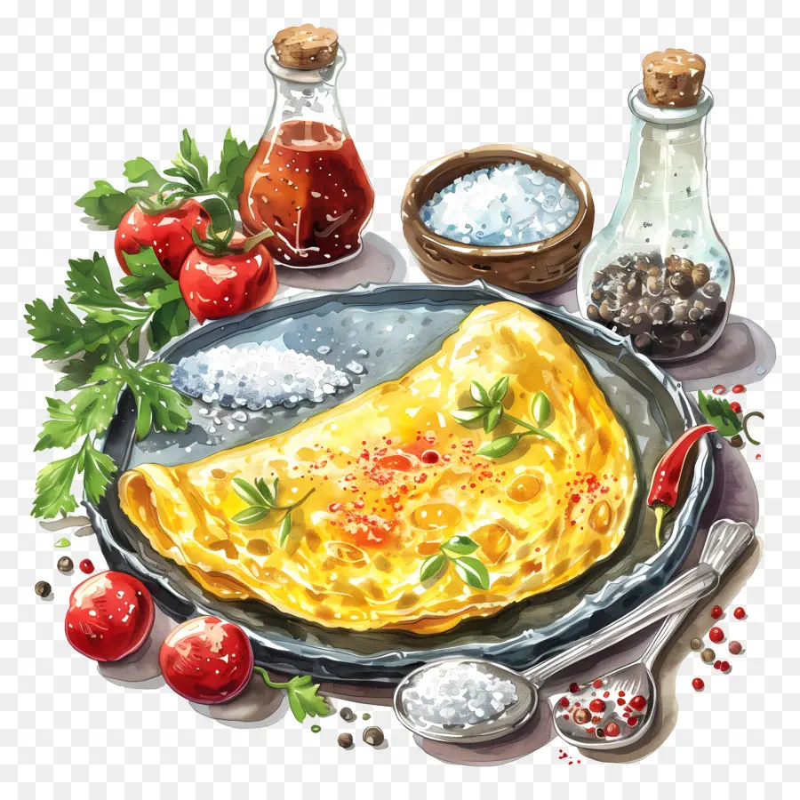 Omelette Espagnole，Omelette PNG