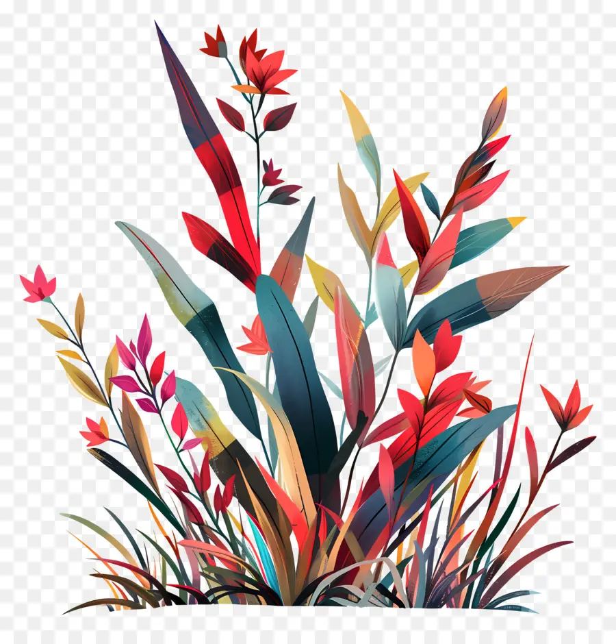 Fleur D'herbe，Plantes Colorées PNG