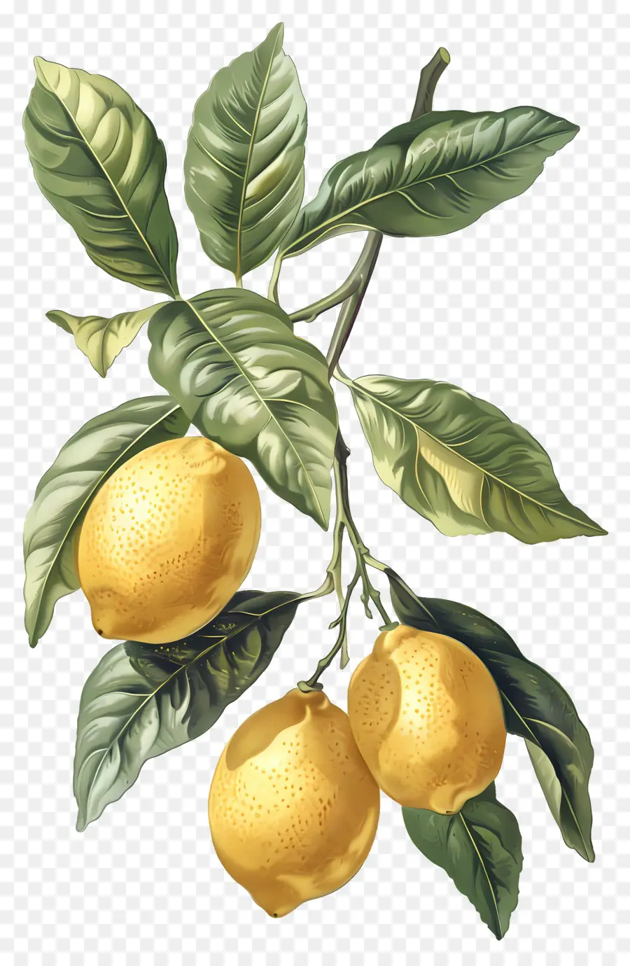 Citron Millésime，Branche De Citron PNG