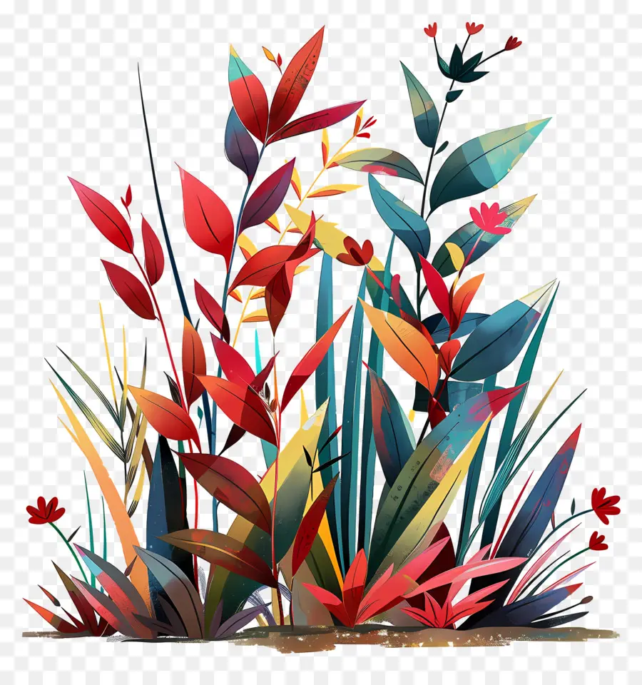 Fleur D'herbe，Plantes Colorées PNG