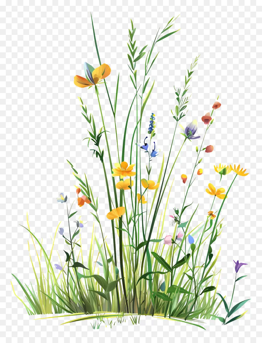 Fleur D'herbe，Fleurs Sauvages PNG