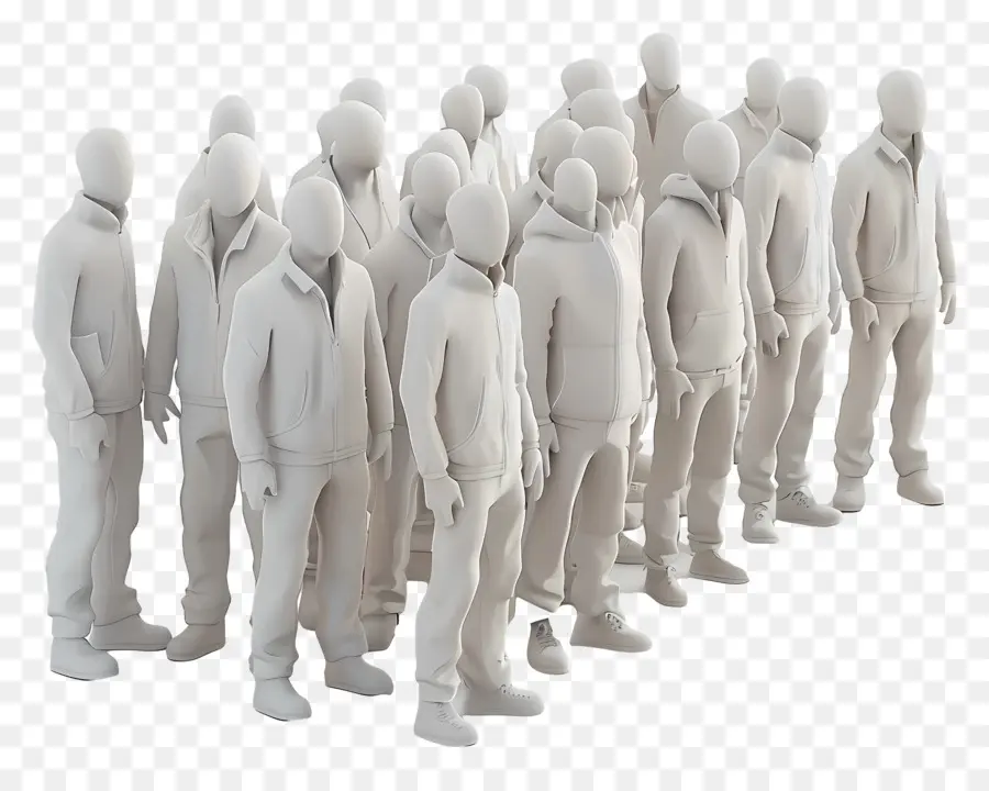 Foule De Gens，Figurines En Bois PNG