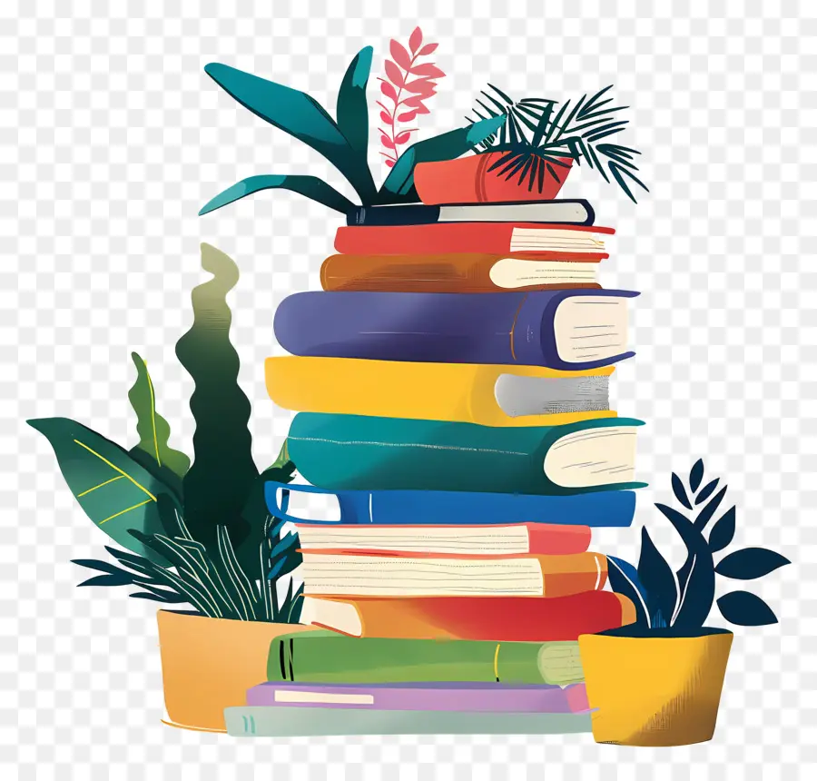 Pile De Livres，Tasse PNG