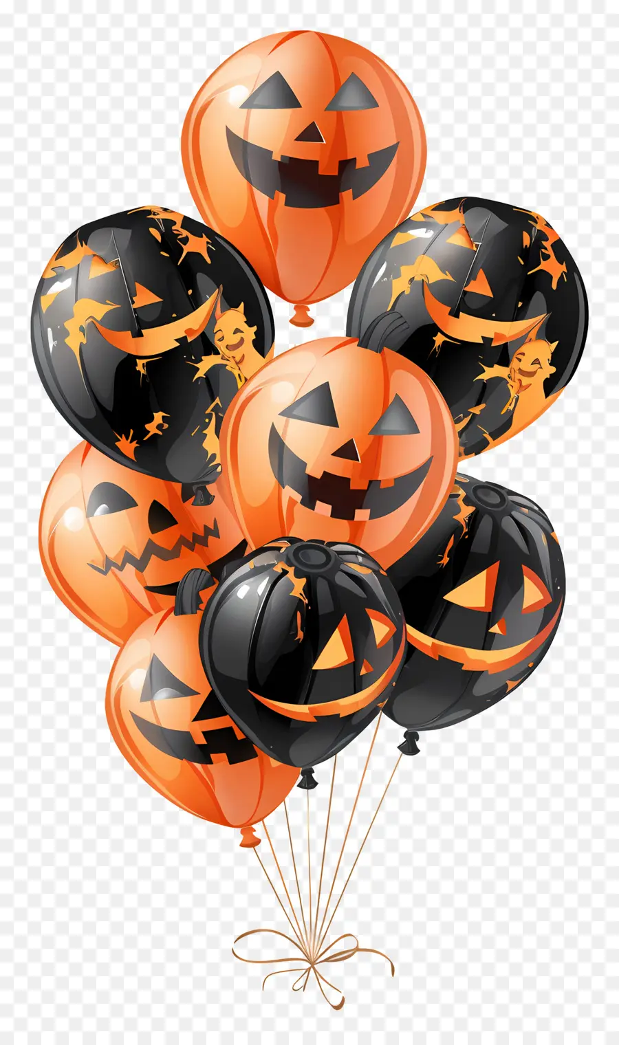 Ballons D'halloween，Citrouilles PNG