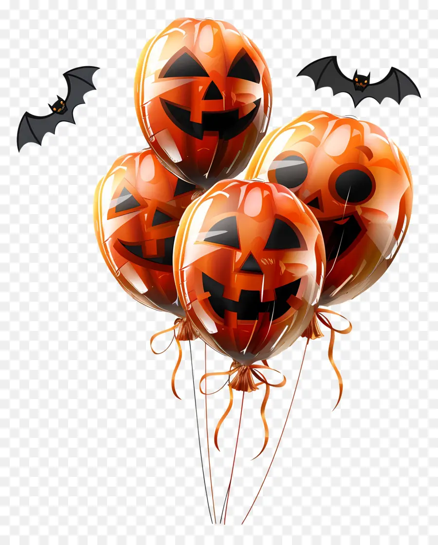 Ballons D'halloween，Ballons Citrouille PNG