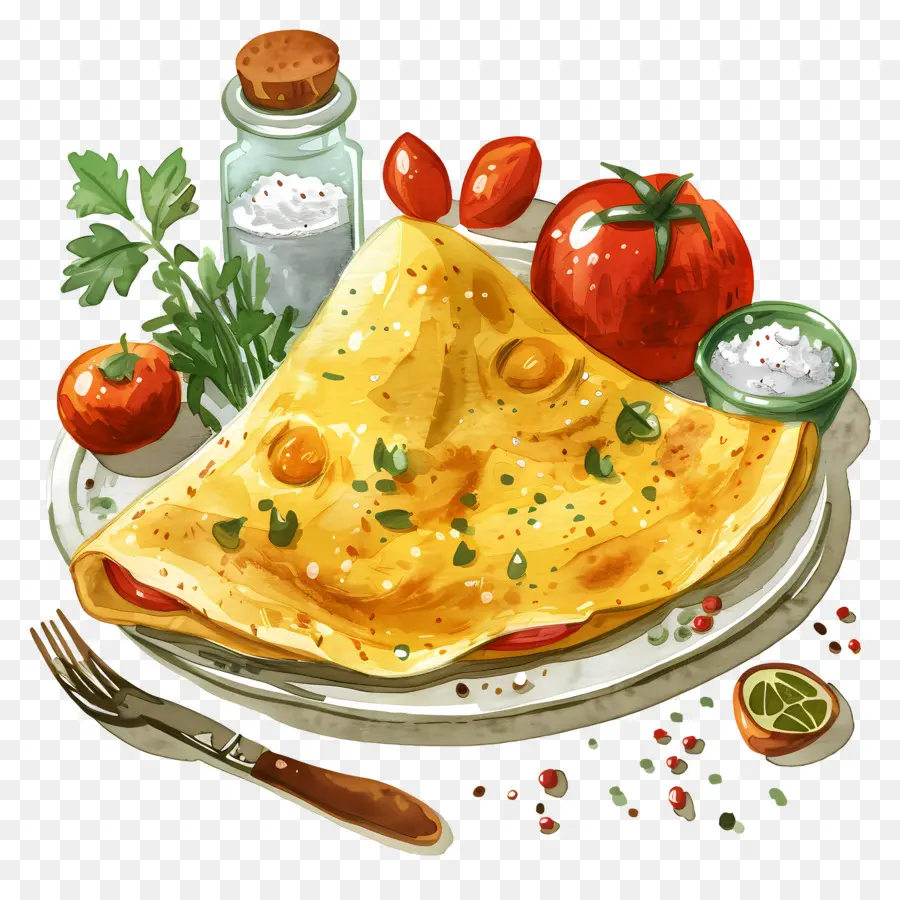 Omelette Espagnole，Omelette PNG