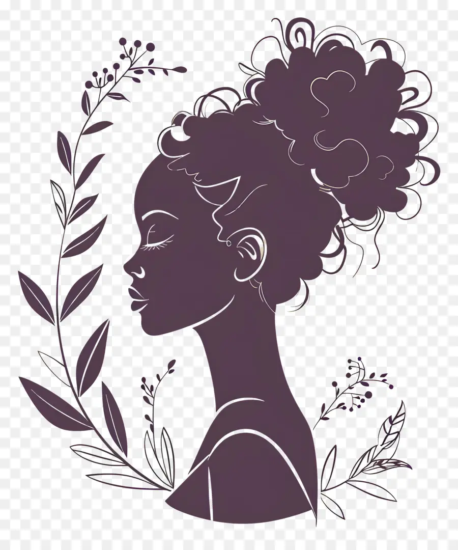 Logo De Fille，Femme Florale PNG