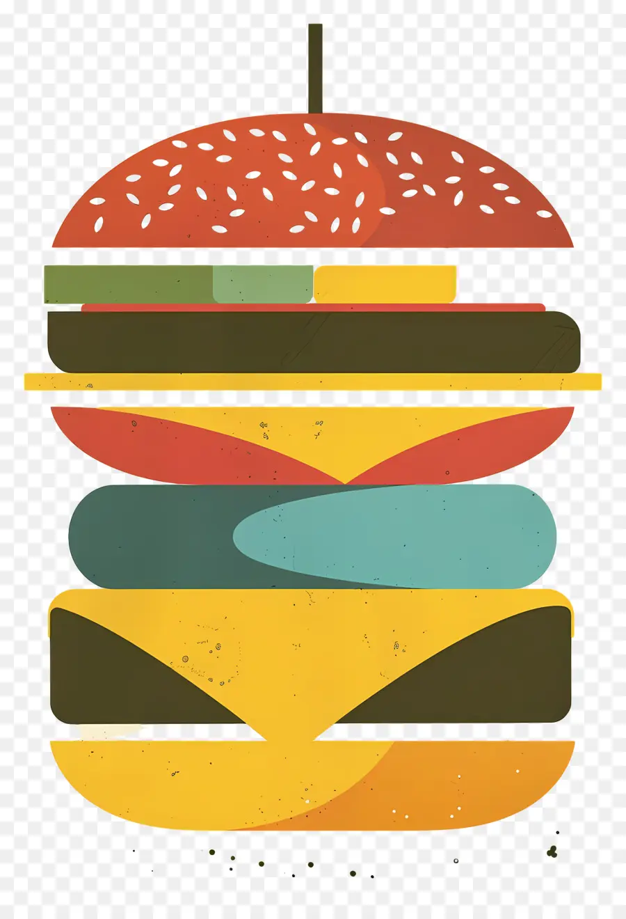 Burger Juteux，Burger Coloré PNG