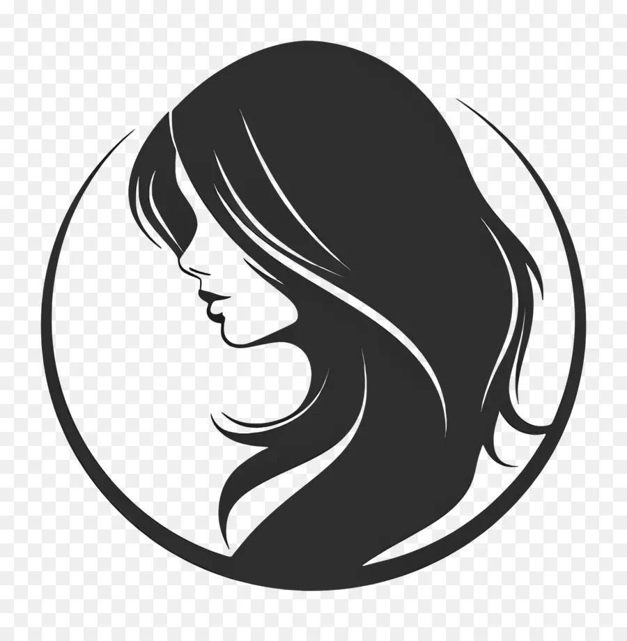 Logo De Fille，Femme Silhouette PNG