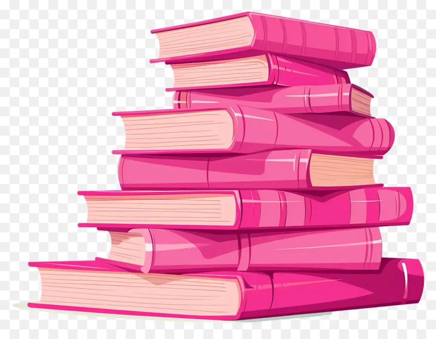 Livres Rose，Pile De Livres PNG