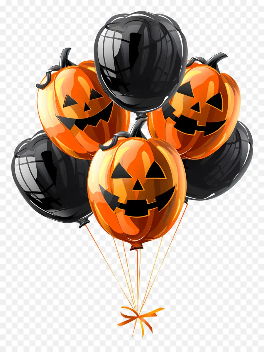 Ballons D'halloween，Ballons Citrouille PNG