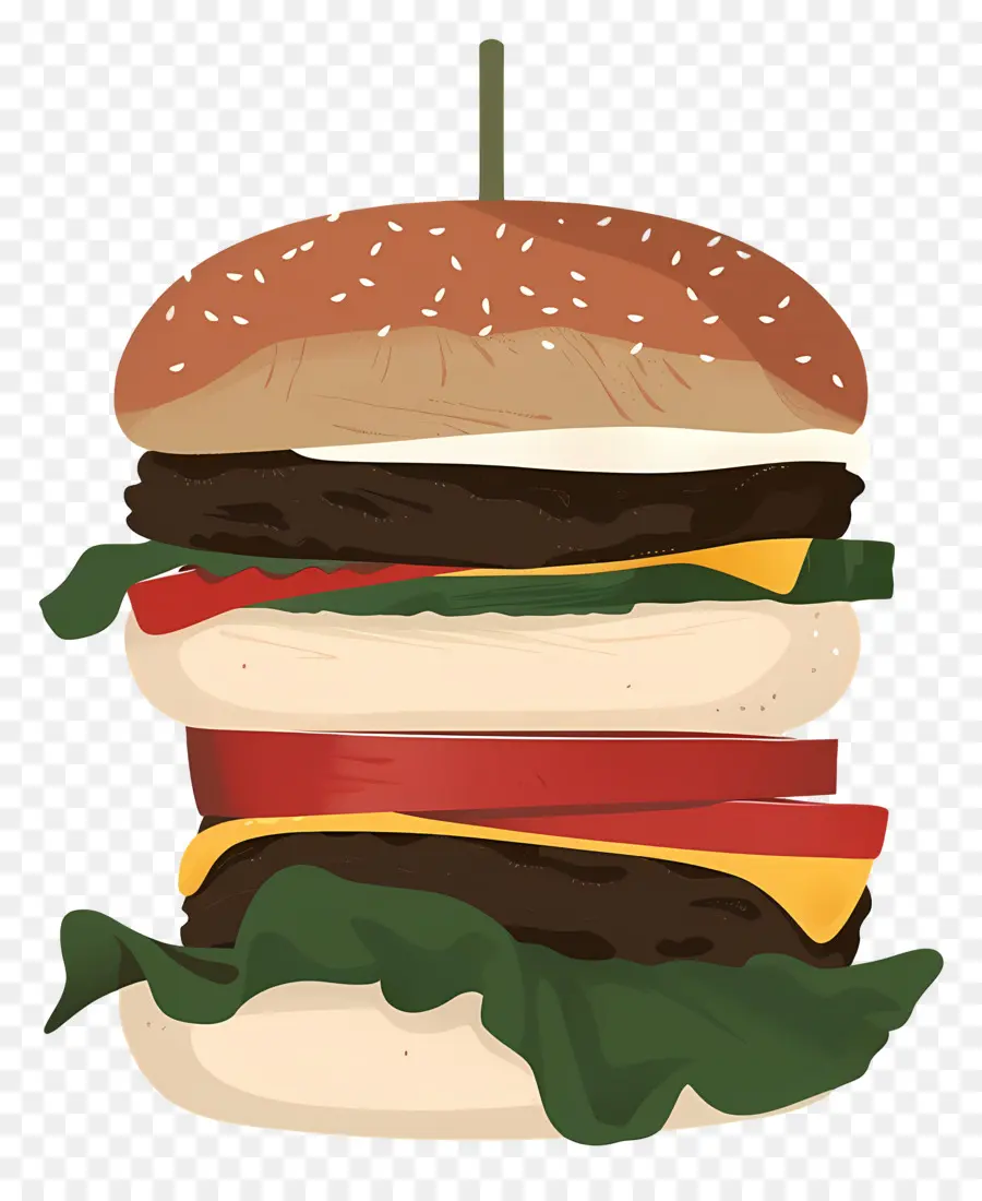 Burger Juteux，Burger Avec Des Couches PNG