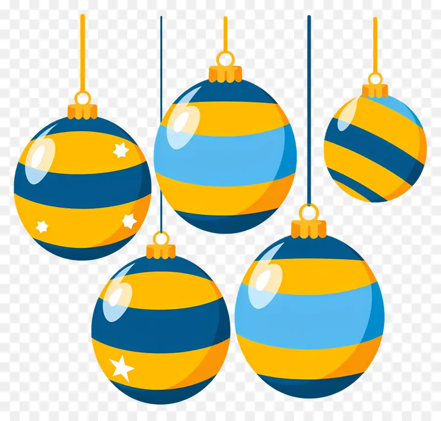 Boules De Noël Suspendues，Ornements PNG