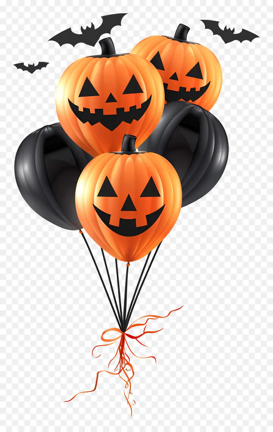 Ballons D'halloween，Ballons Citrouille PNG