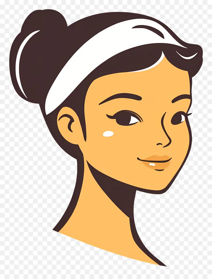 Logo De Fille，Femme De Dessin Animé Avec Bandeau PNG