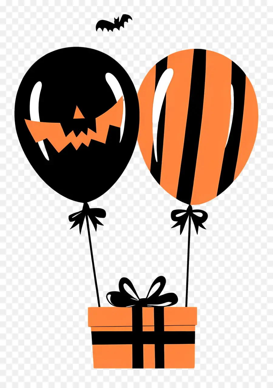 Ballons D'halloween，Ballons Et Cadeaux D'halloween PNG