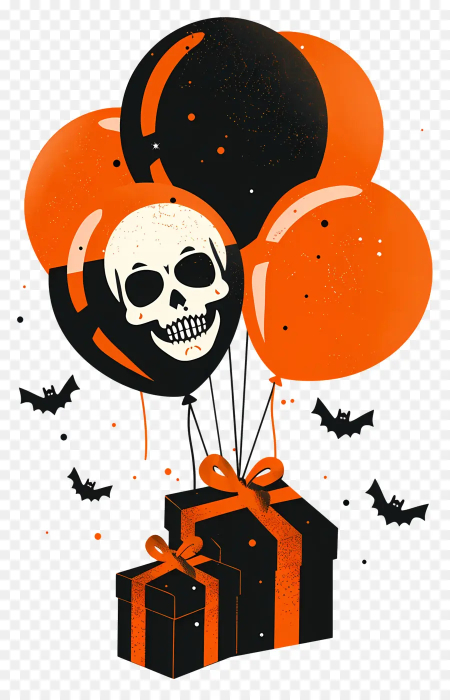 Ballons D'halloween，Crâne PNG