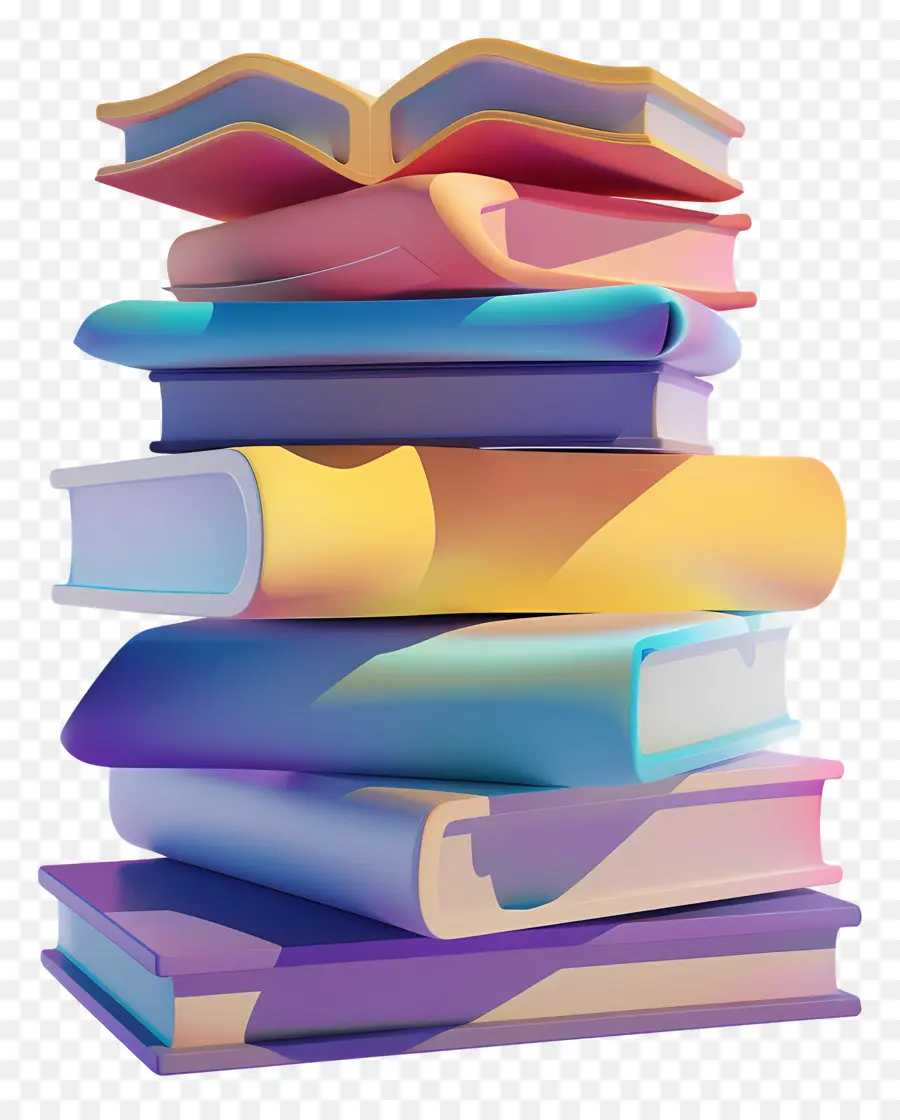 Pile De Livres，Pile Colorée De Livres PNG