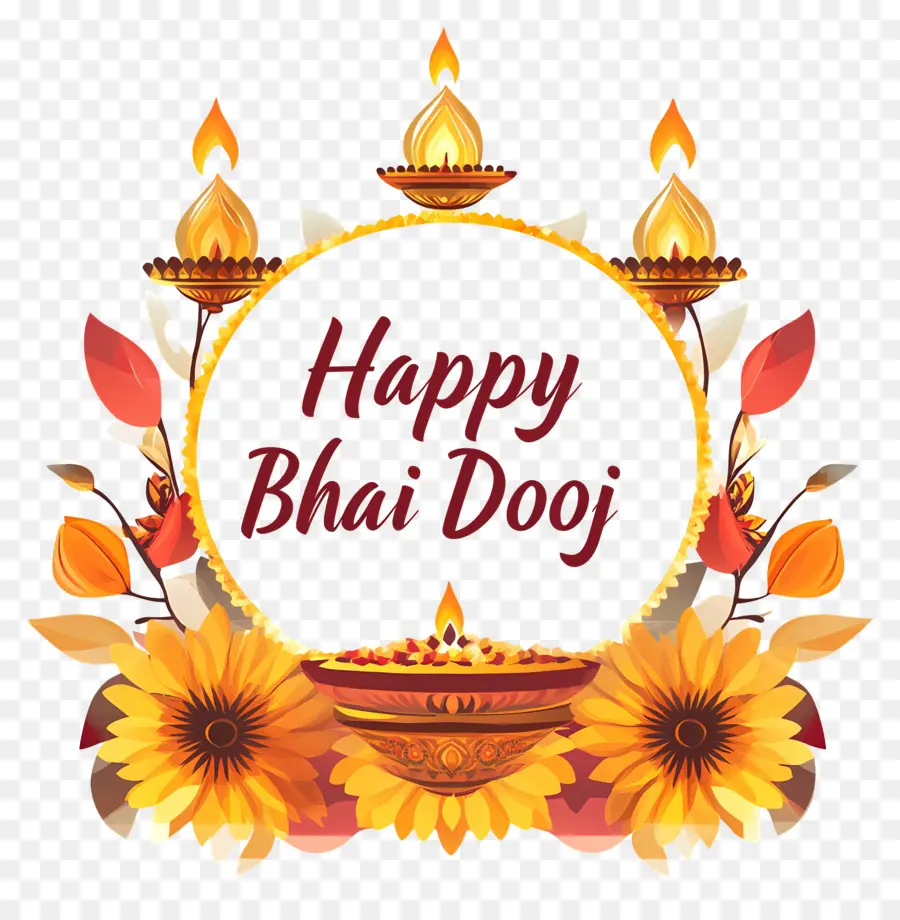 Joyeux Bhai Dooj，Fleurs PNG