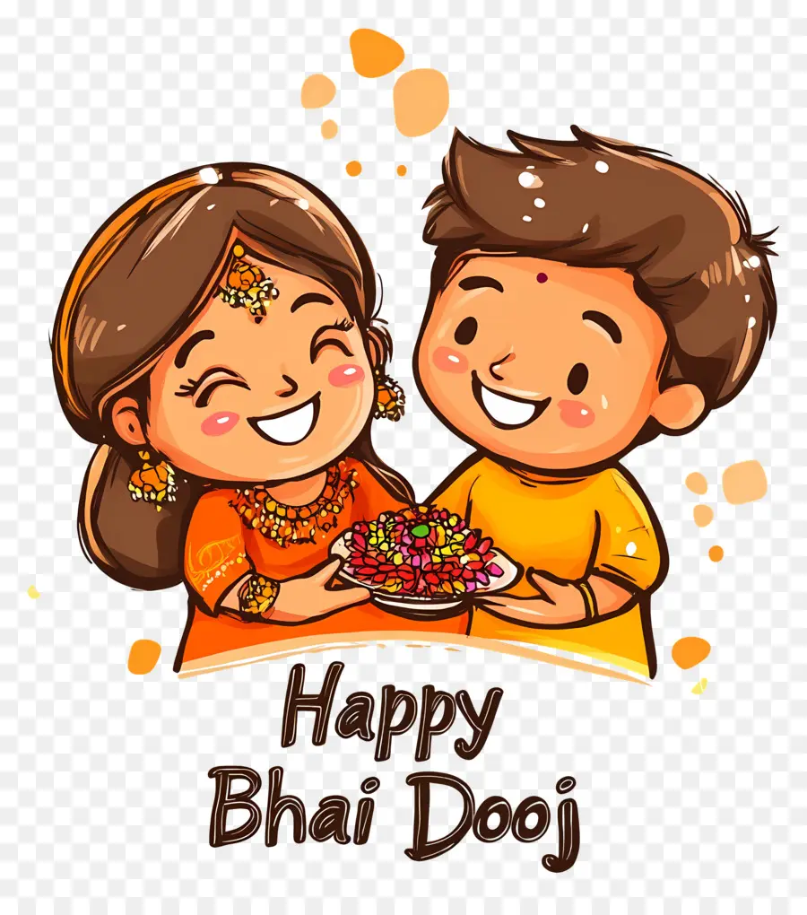 Joyeux Bhai Dooj，Frère Et Sœur PNG