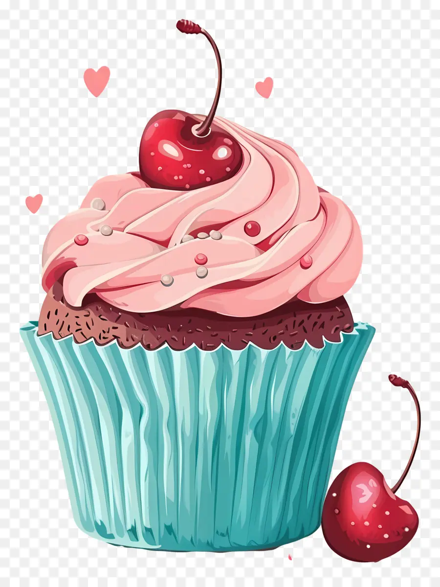 Petit Gâteau De La Saint Valentin，Petit Gâteau Aux Cerises PNG