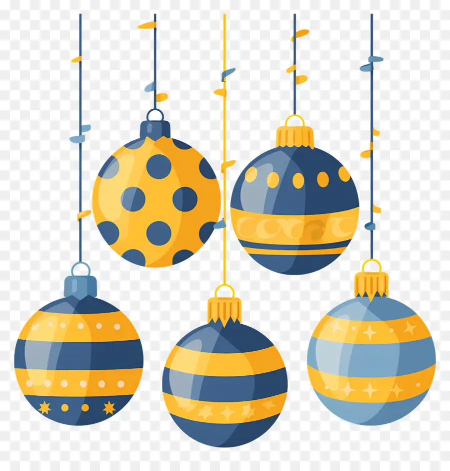 Boules De Noël Suspendues，Ornements PNG