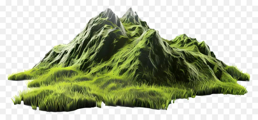 Herbe De Montagne，Montagne Verte PNG