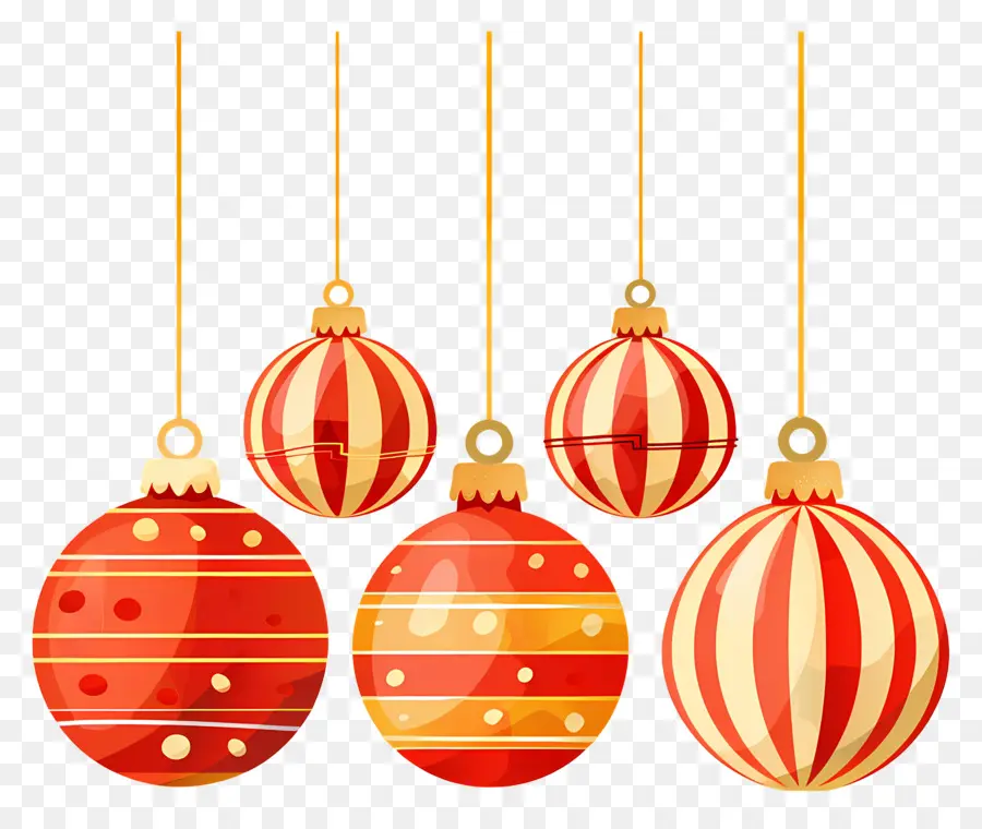 Boules De Noël Suspendues，Décorations De Noël PNG