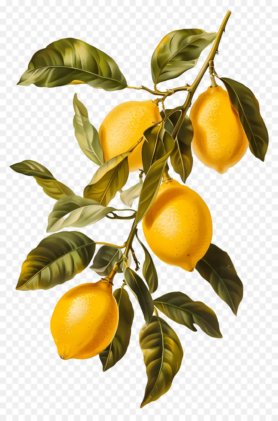 Citron Millésime，Branche De Citron PNG