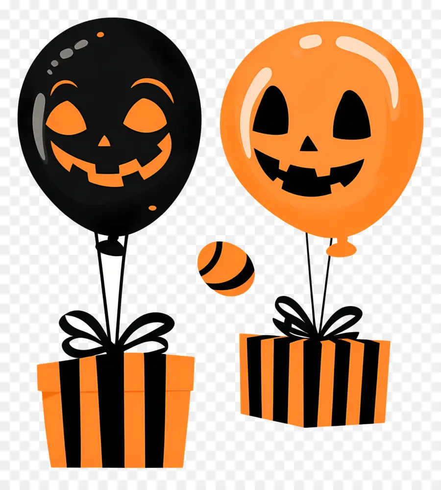 Ballons D'halloween，Cadeaux PNG