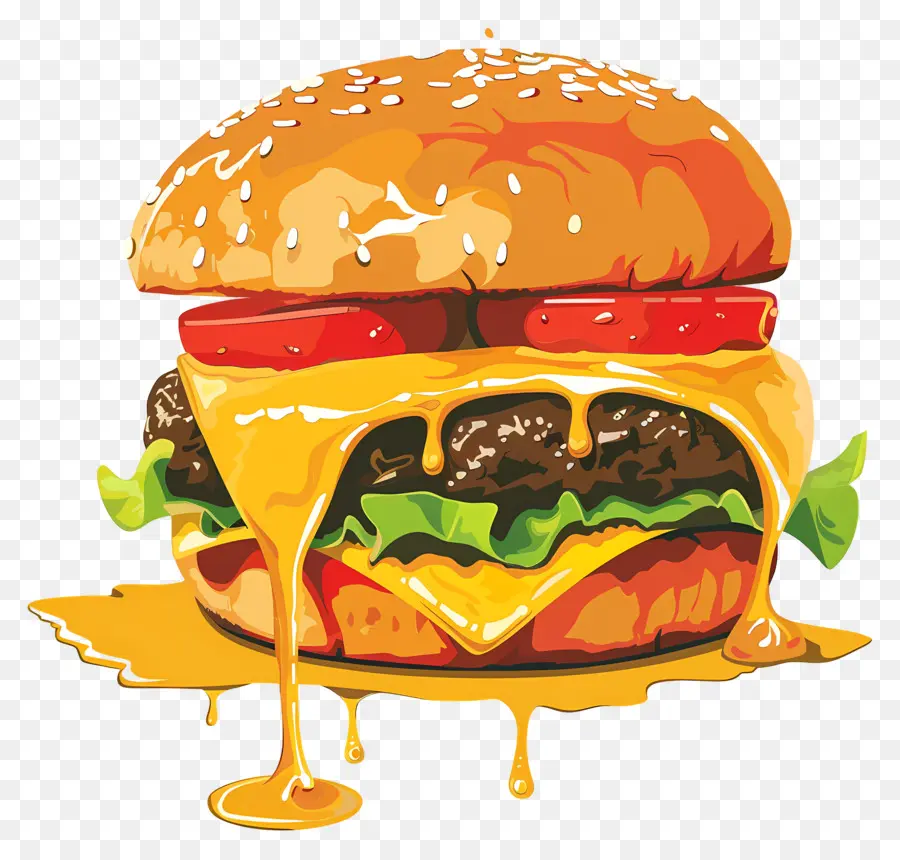 Burger Juteux，Cheeseburger PNG