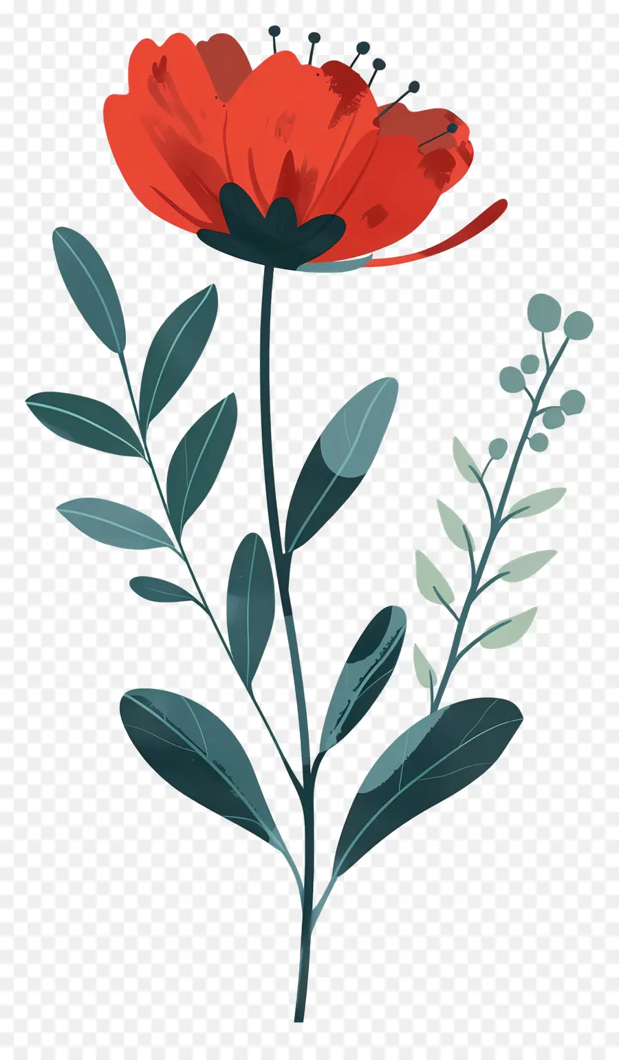 Fleur Unique，Fleurs Rouges PNG