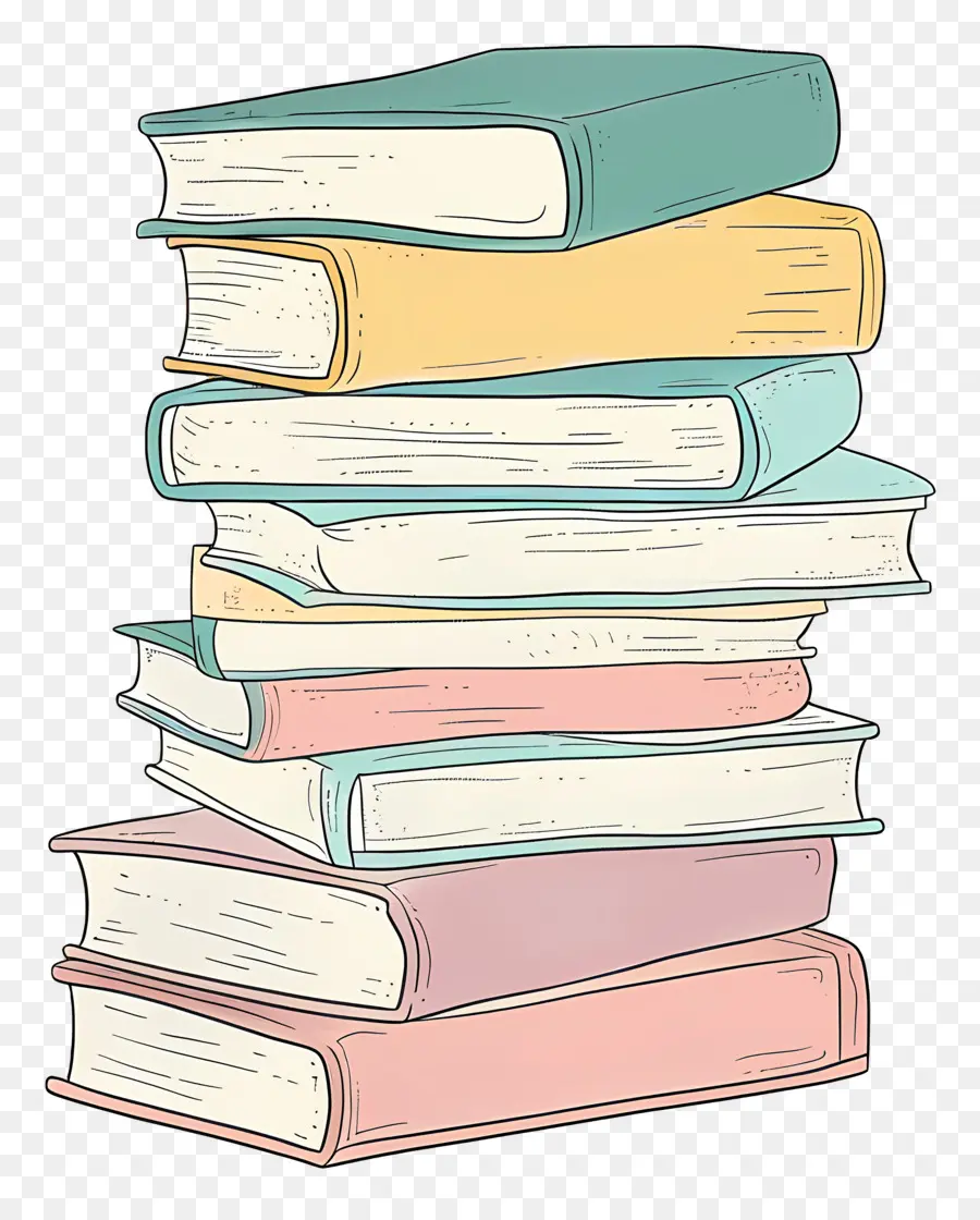 Pile De Livres，En Lisant PNG