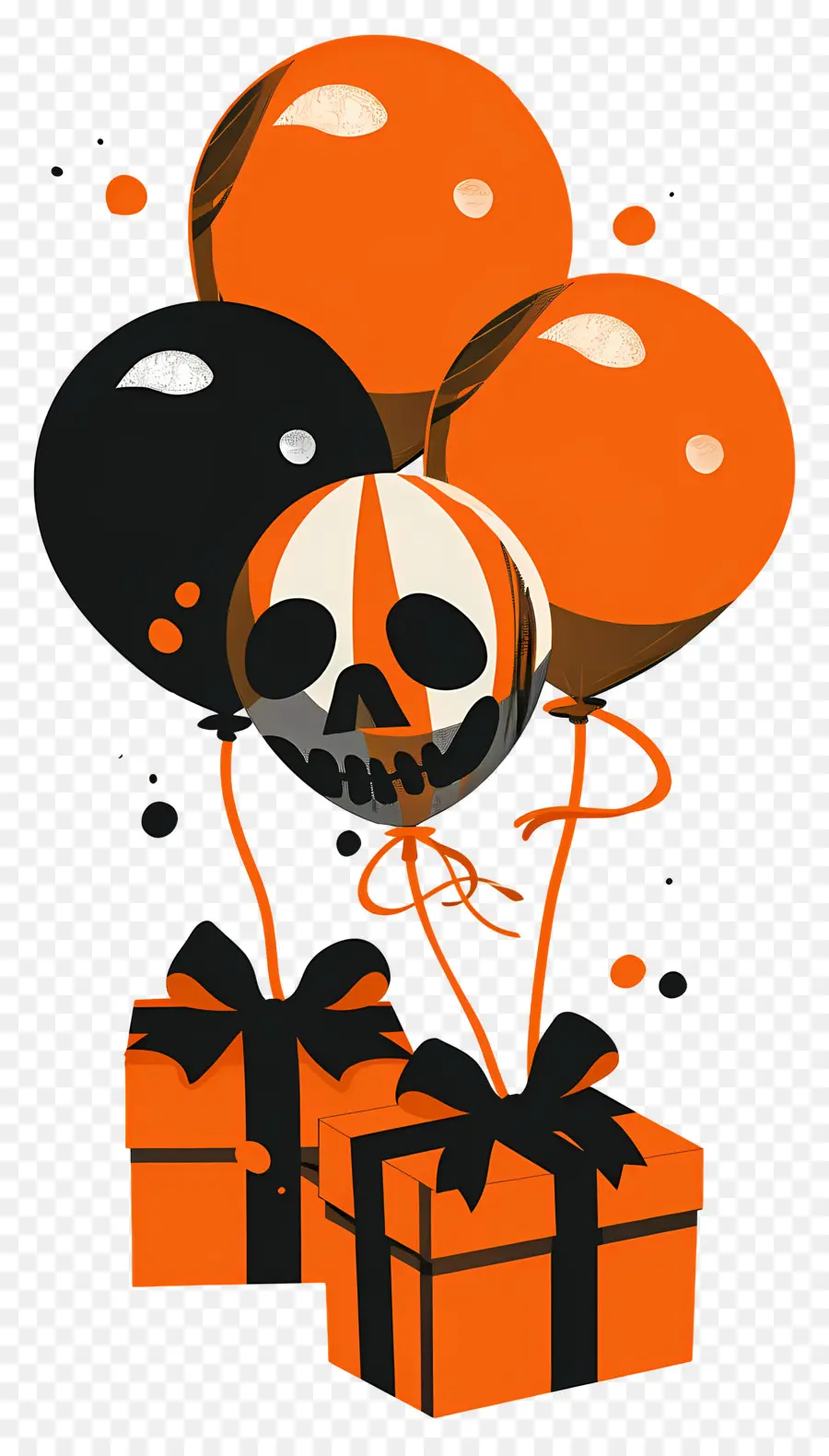 Ballons D'halloween，Crâne PNG