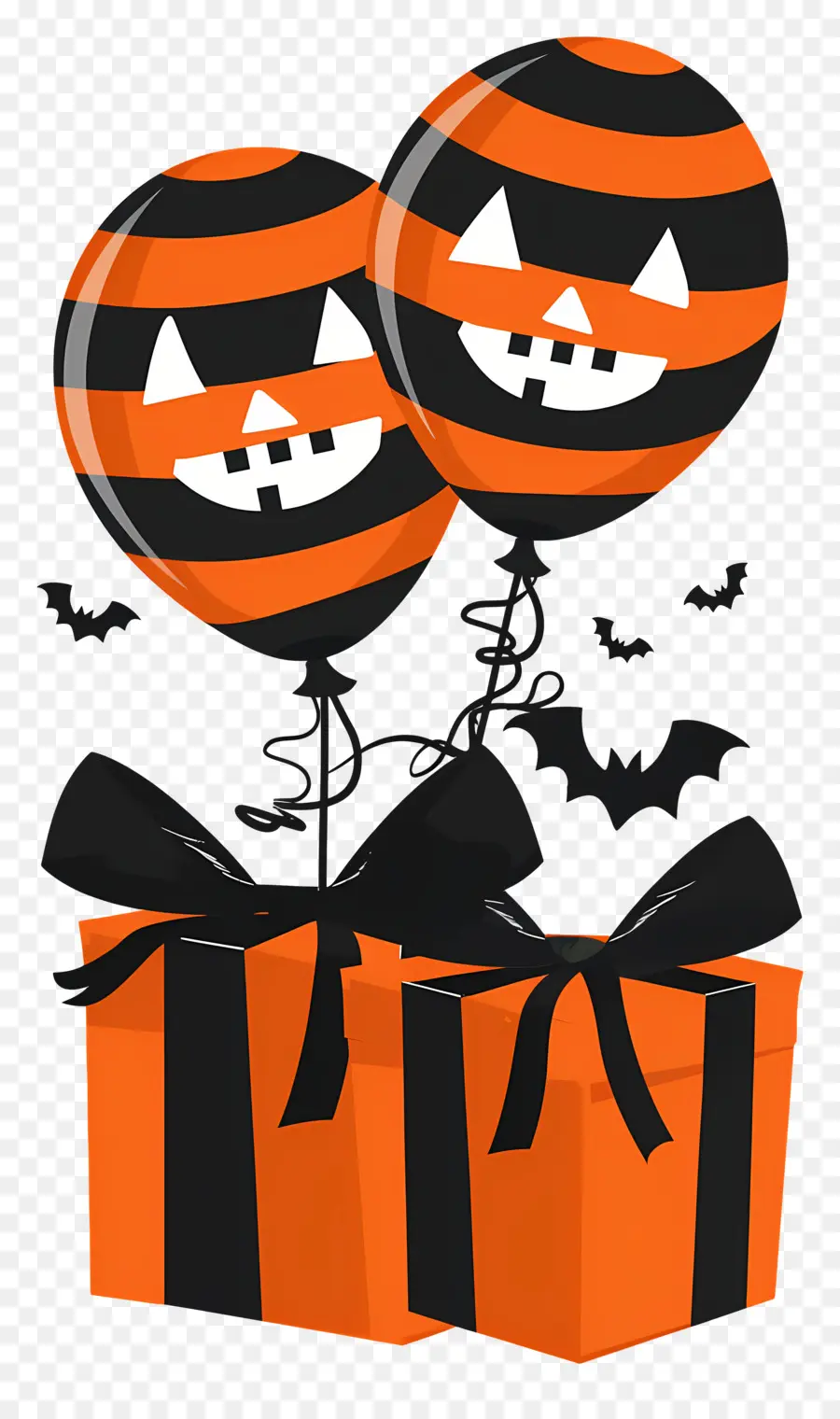 Ballons D'halloween，Citrouilles PNG