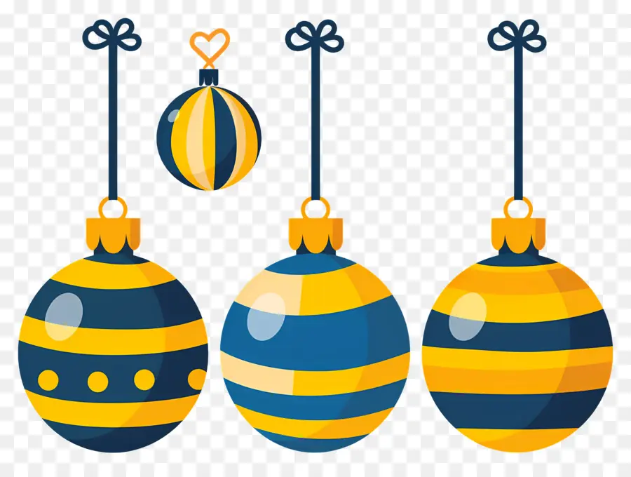 Boules De Noël Suspendues，Décorations De Noël PNG