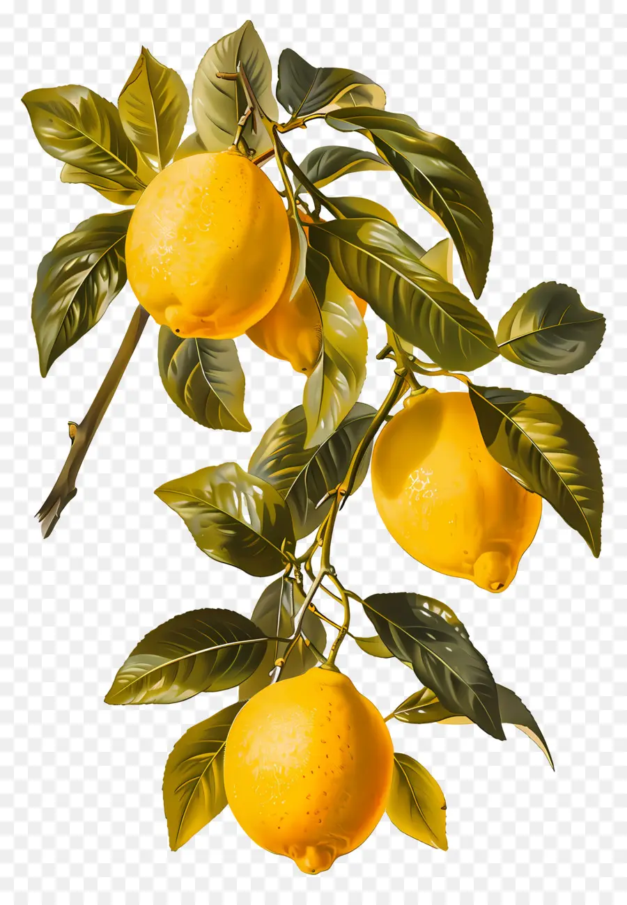 Citron Millésime，Branche De Citron PNG