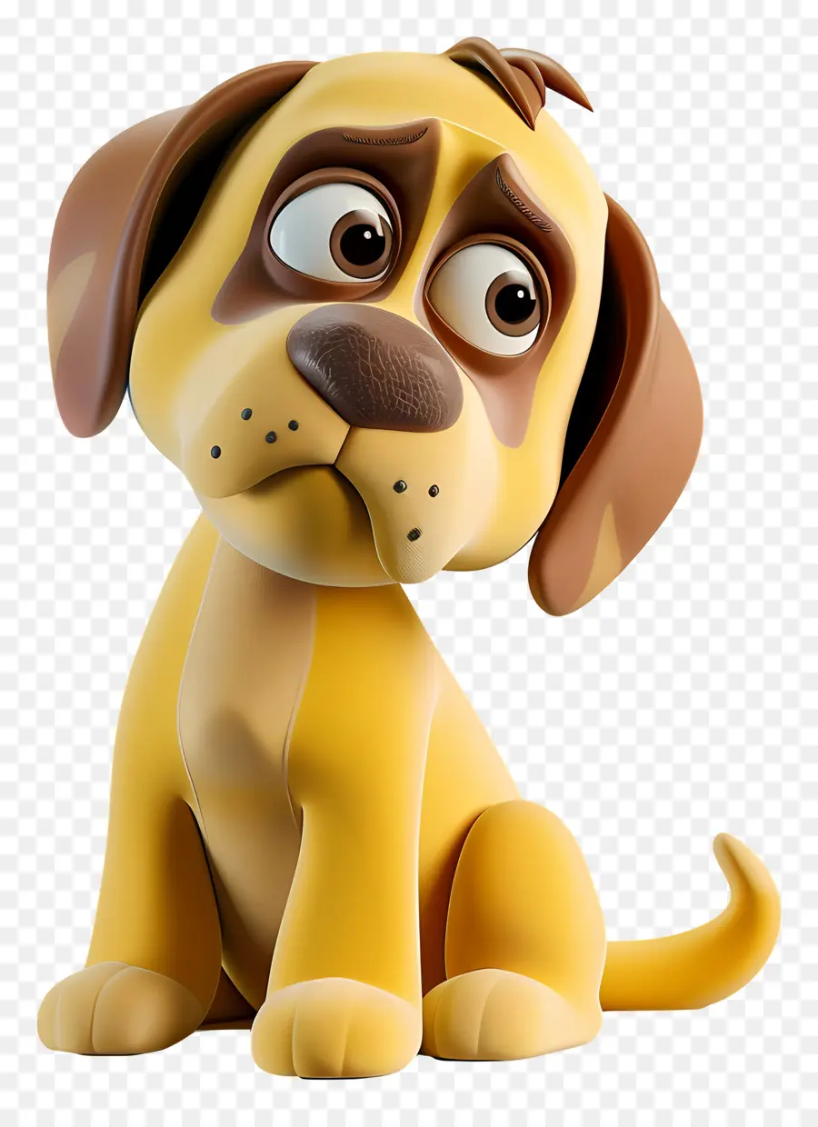 Chien 3d，Chien Triste PNG