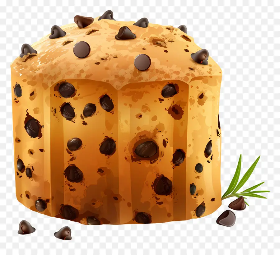 Panettone，Muffin Aux Pépites De Chocolat PNG