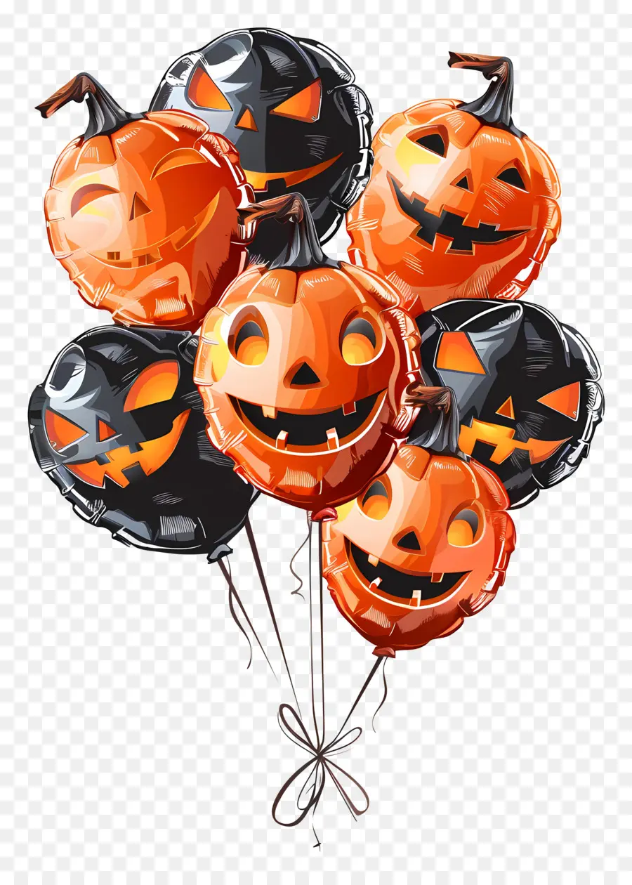 Ballons D'halloween，Ballons Citrouille PNG