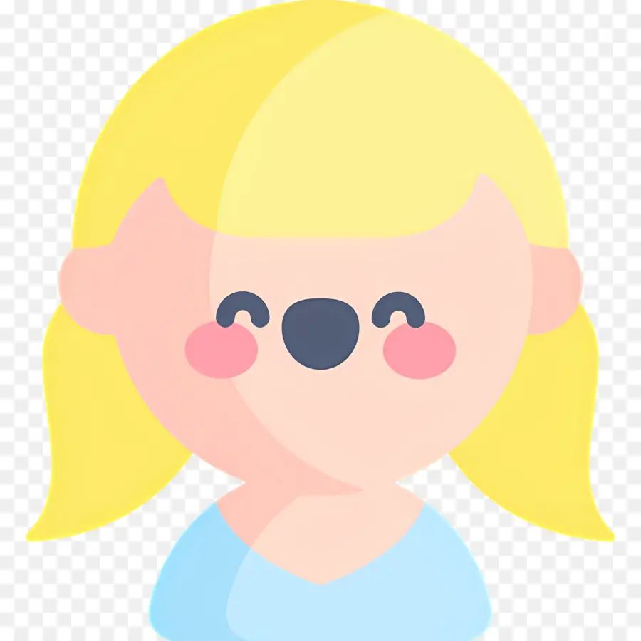 Petite Fille，Personnage De Dessin Animé Blond PNG