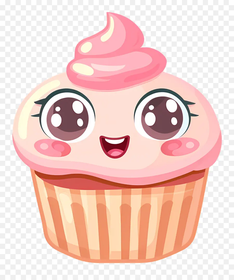 Cupcake Kawaii，Petit Gâteau Mignon PNG