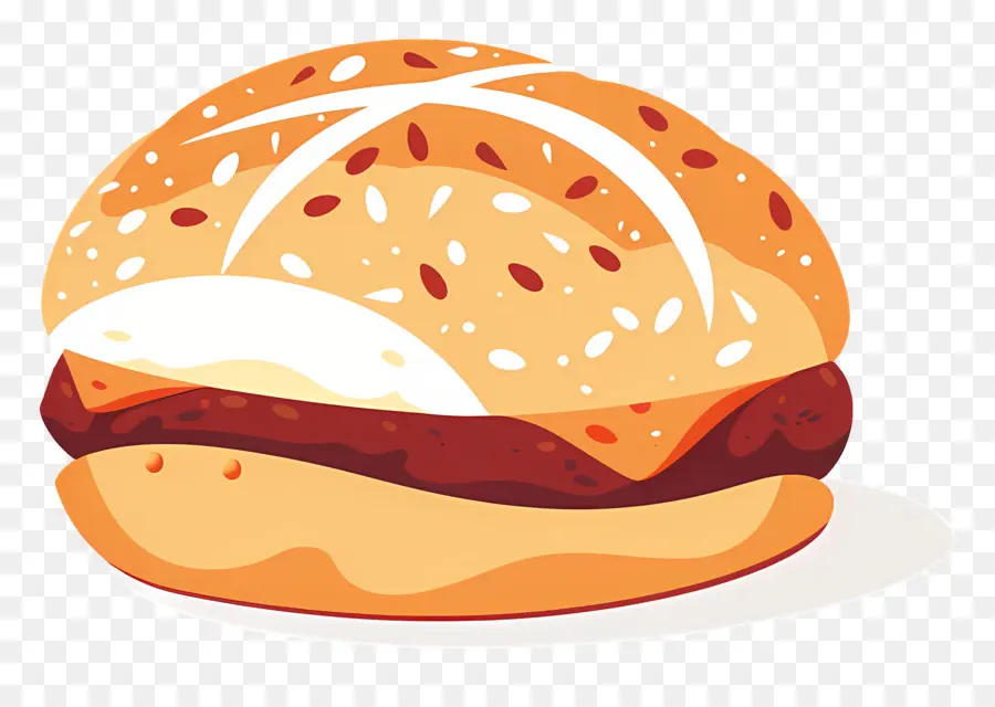 Pain Rond，Sandwich PNG