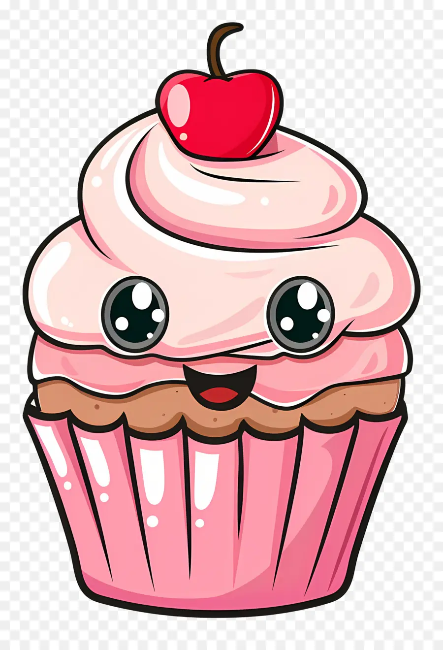 Cupcake Kawaii，Petit Gâteau Mignon PNG