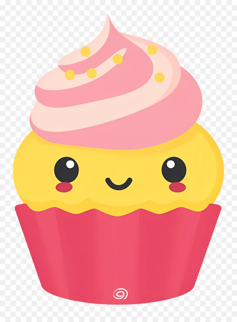 Cupcake Kawaii，Petit Gâteau Mignon PNG