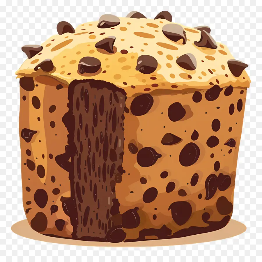 Panettone，Panettone Aux Pépites De Chocolat PNG