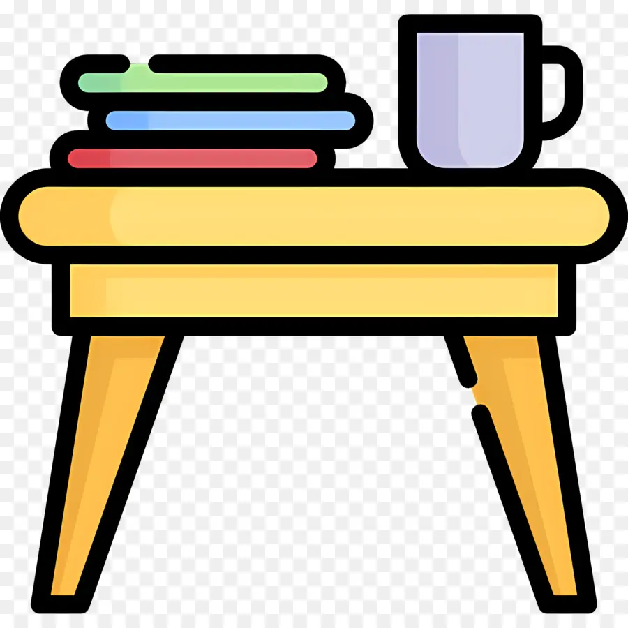 Table Basse，Table Avec Des Livres PNG